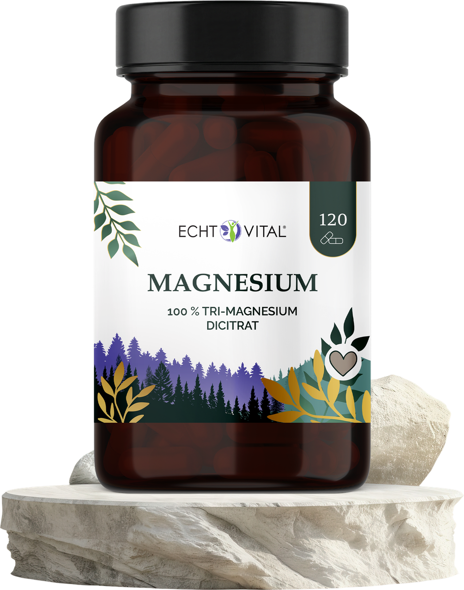 Tri-Magnesium Dicitrat Kapseln - ECHT VITAL Premium Qualität